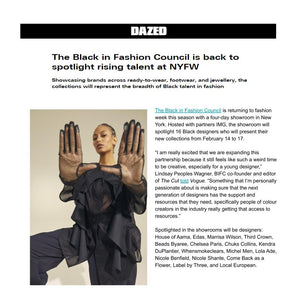 Dazed Digital: The Black in Fashion Council is back to spotlight rising talent at NYFW