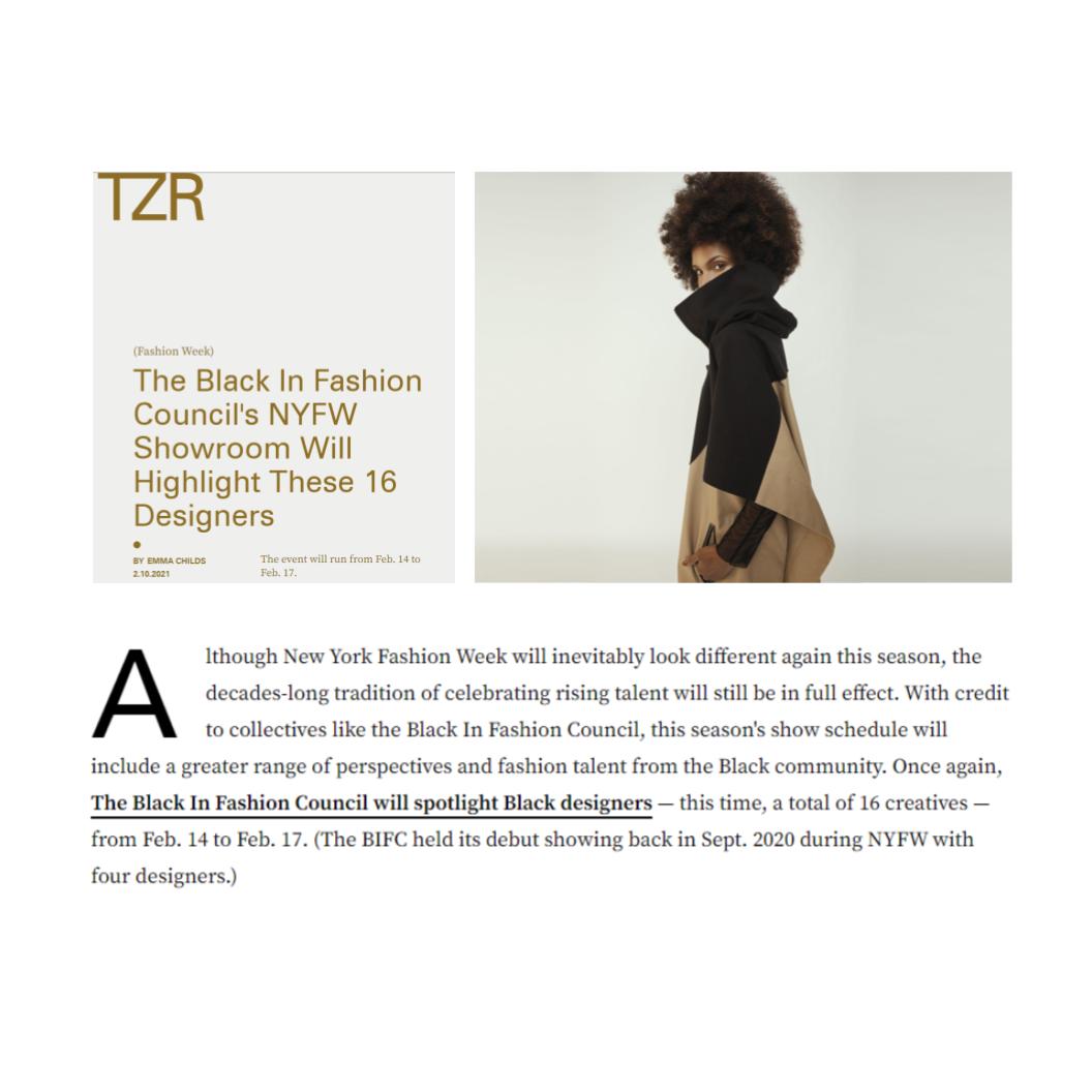 TZR The Zoe Report: The Black In Fashion Council's NYFW Showroom Will Highlight These 16 Designers