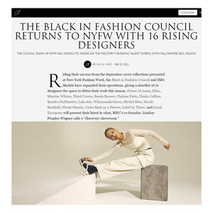 CR Fashion Book: The Black In Fashion Council Returns To NYFW With 16 Rising Designers