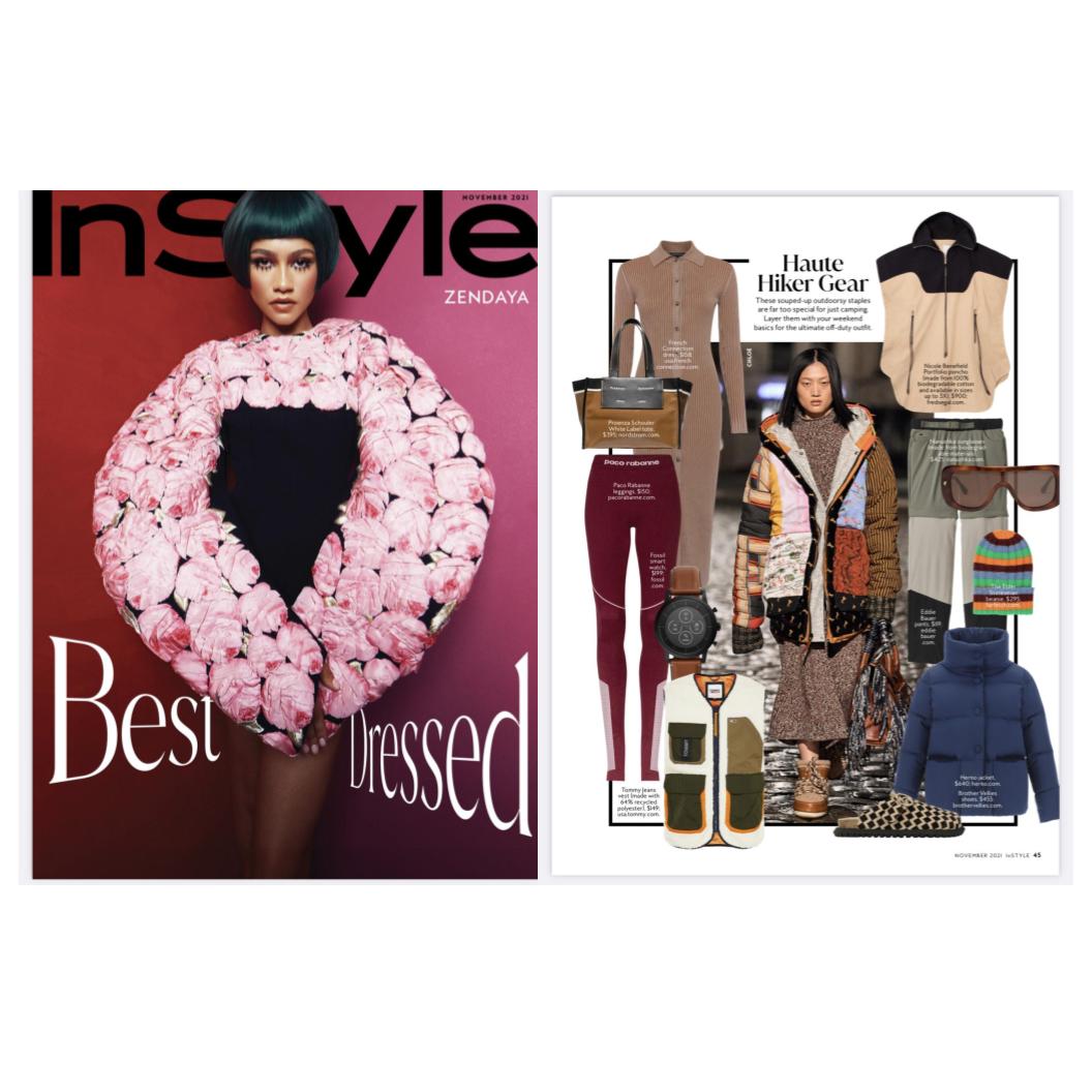 The Bib Poncho Featured in the November ‘21 Issue of Instyle