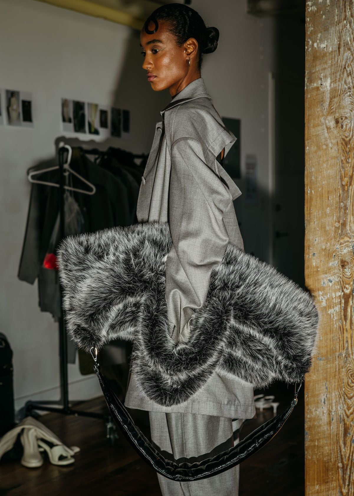 Foxy Bag Grey – NICOLE BENEFIELD PORTFOLIO